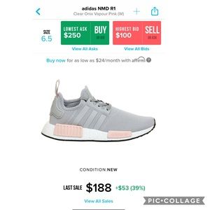 Adidas NMD R1 clear onix vapour pink